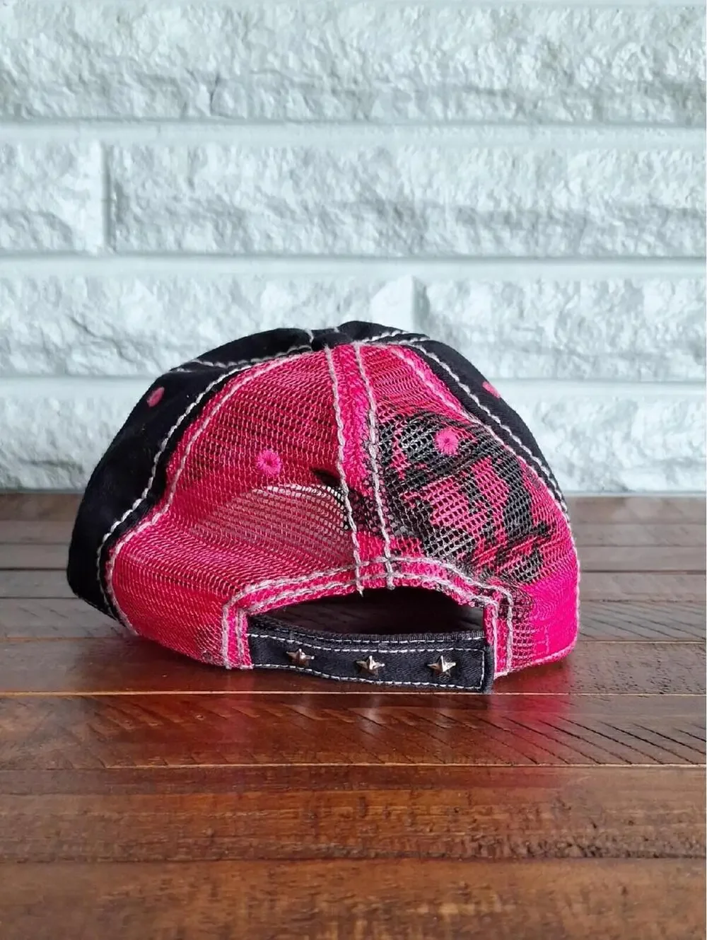 Y2k Browning Pink And Black Country Trucker Hat